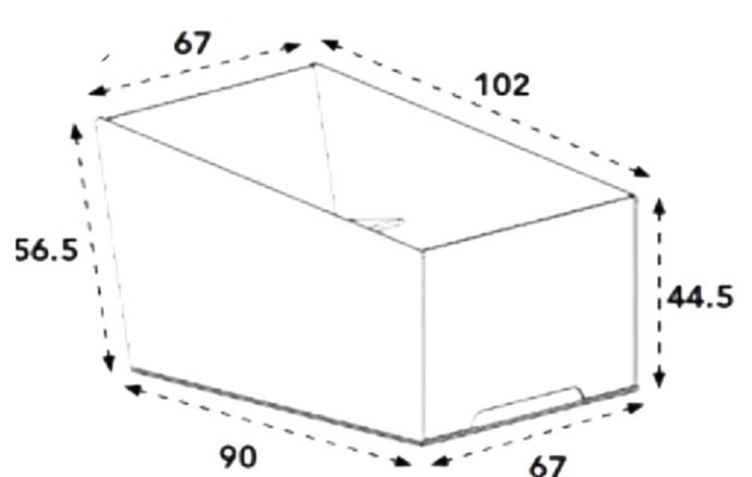 Technische Zeichnung Masse breite Bakfiets.nl Trike Holzbox