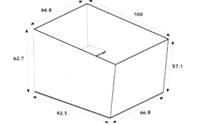 Masse abschliessbare Flightcase Box für Bakfiets Cargo kurz