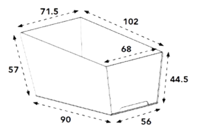 Dimensionen Bakfiets.nl Flightcase Transportbox für Cargo lang