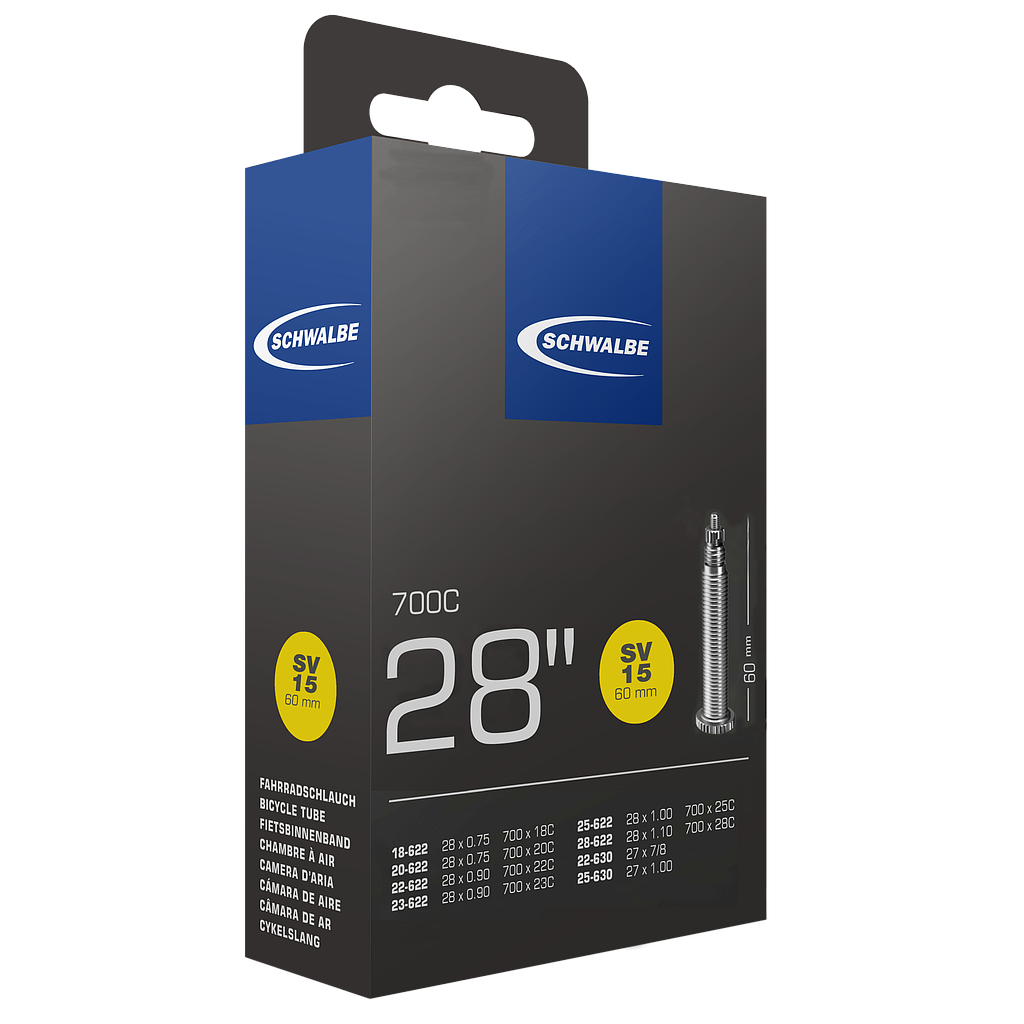 SCHWALBE Schlauch SV15 Prestaventil 28"/60/18/28-622/630